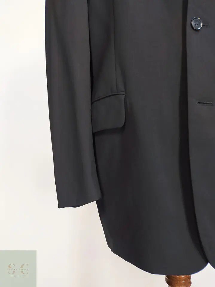 Blazer Negro de Lana Virgen Compuesta Vintage Talla L 3