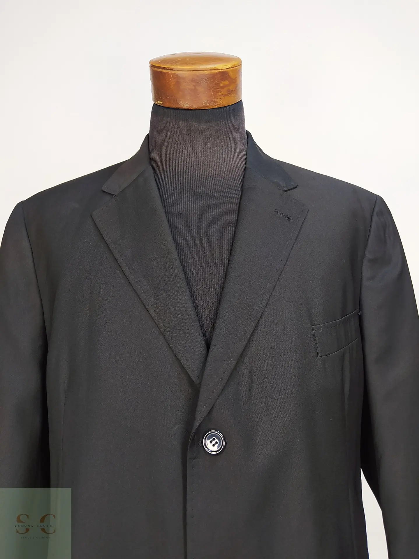 Blazer Formal Negro de Tres Botones Vintage Talla LXL 5