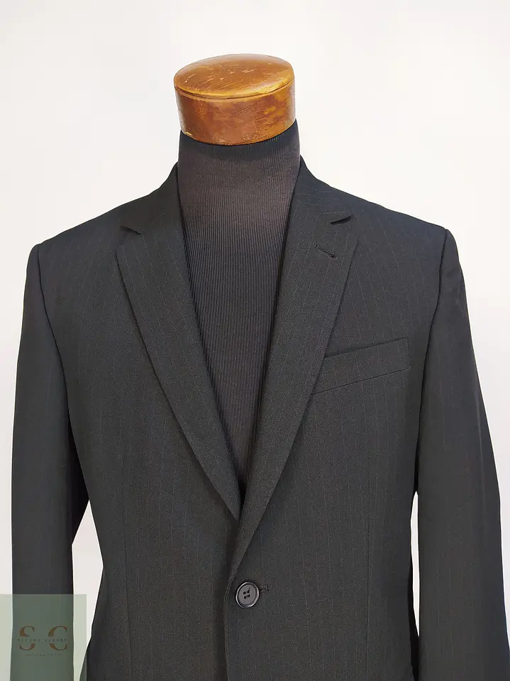 Blazer Gris Plomo a Rayas Diplomáticas Biaggini Talla M 6
