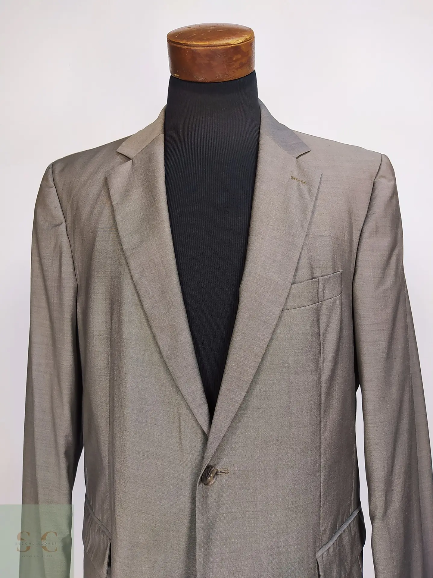 Blazer en Lana Virgen Super 100s Tono Café Moka Talla L 5