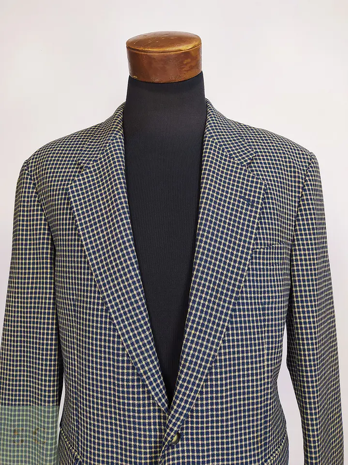 Blazer de Lana Virgen a Cuadros Atelier Torino Talla L 5