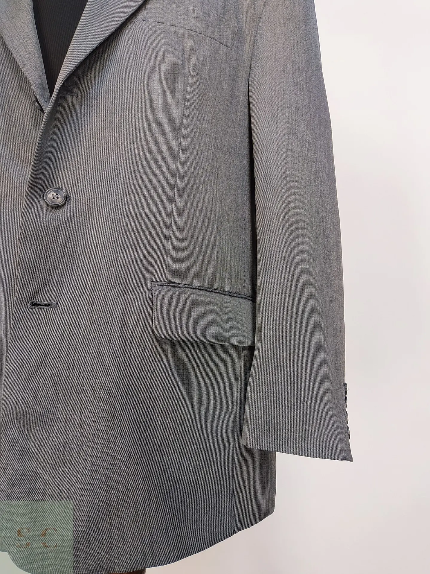Blazer Gris Texturizado Vintage Talla XXL 3
