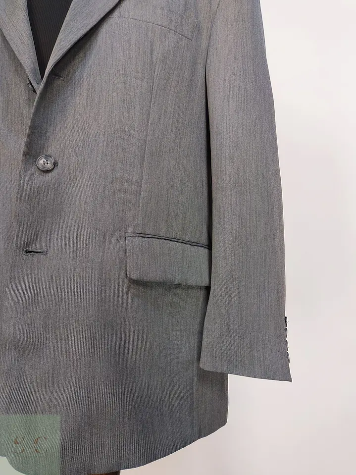 Blazer Gris Texturizado Vintage Talla XXL 3