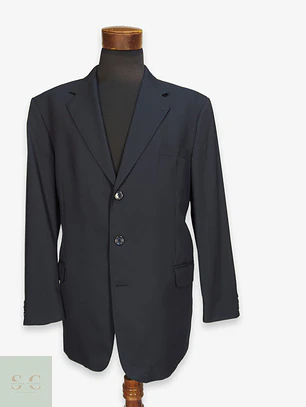 Blazer de Pura Lana Virgen Super 100s Azul Marino Talla XXL