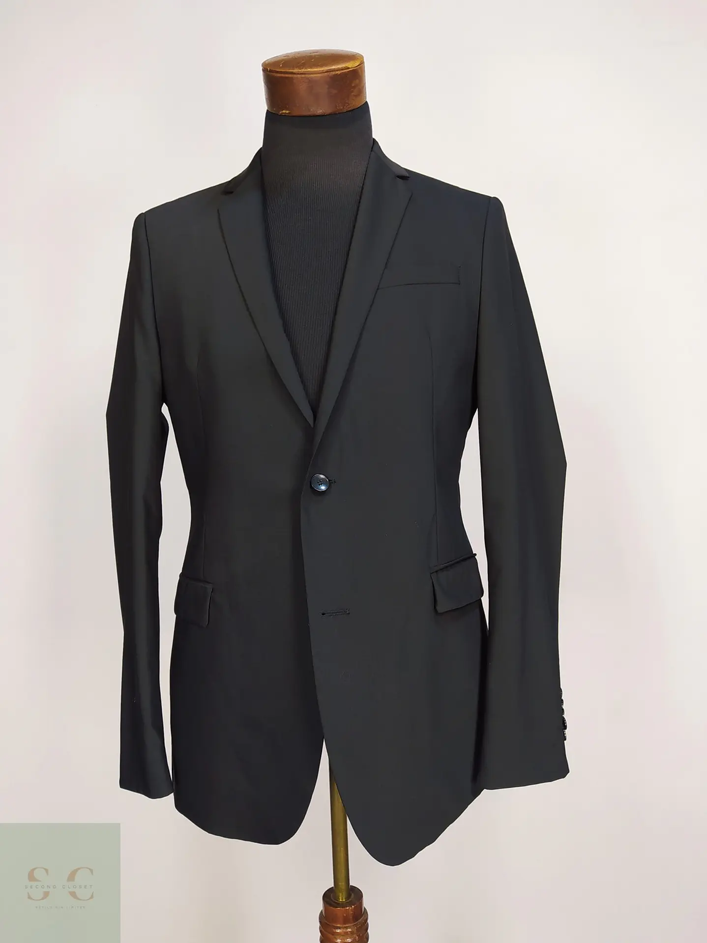 Blazer Negro Strellson Techno Wool Sastrería Moderna Talla SM 2