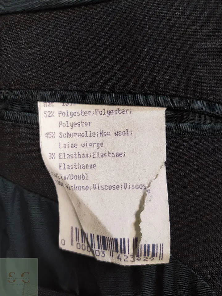 Blazer de Lana Virgen Gris Plomo Vintage Giorgio Talla XL 7