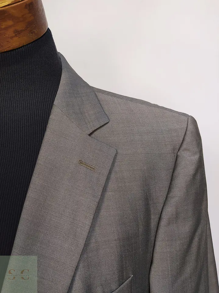 Blazer en Lana Virgen Super 100s Tono Café Moka Talla L 7