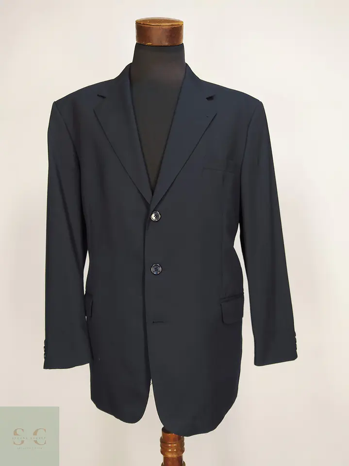 Blazer de Pura Lana Virgen Super 100s Azul Marino Talla XXL 2