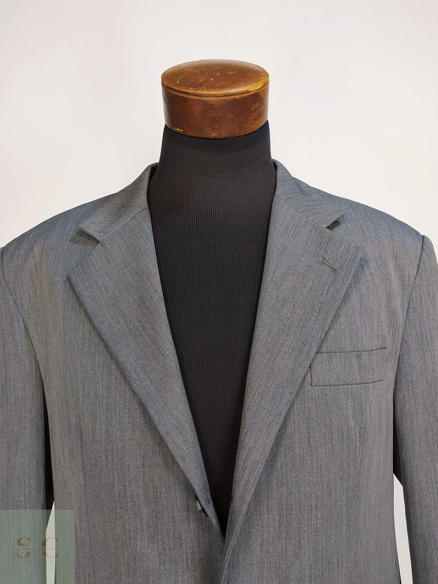 Blazer Gris Texturizado Vintage Talla XXL 5
