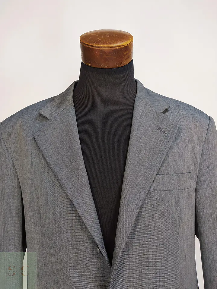 Blazer Gris Texturizado Vintage Talla XXL 5