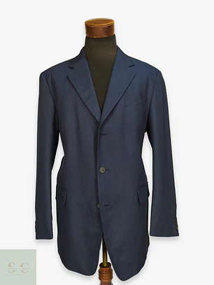 Blazer Sastre Azul Marino Texturizado Berto Lucci Talla XL