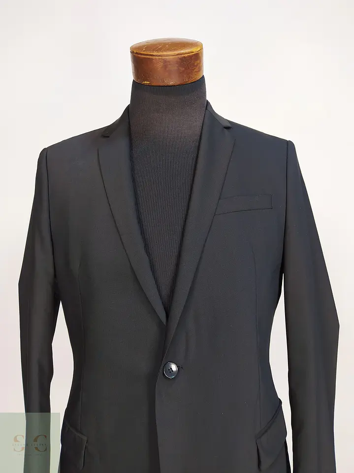 Blazer Negro Strellson Techno Wool Sastrería Moderna Talla SM 4