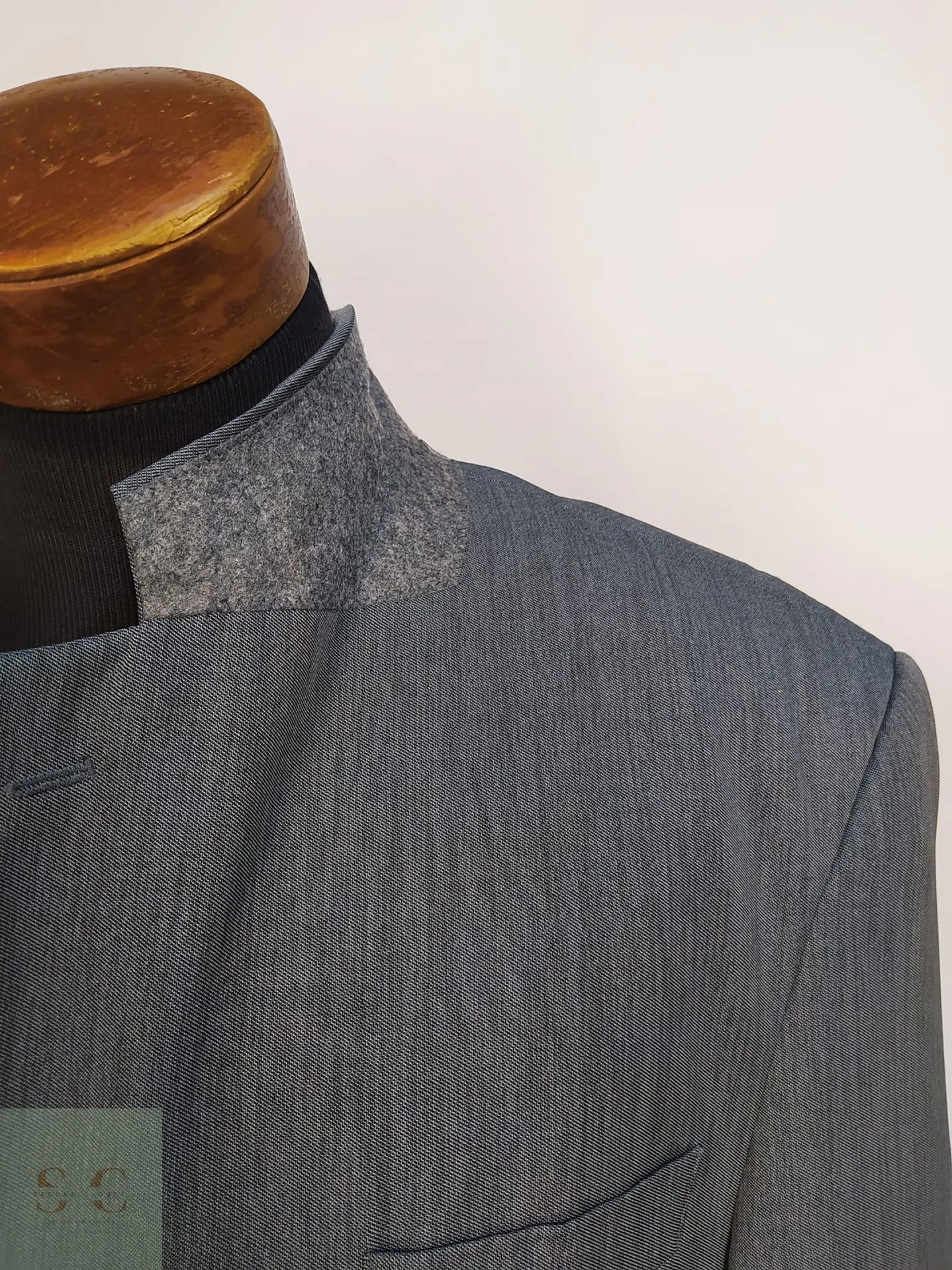 Blazer Gris Texturizado Vintage Talla XXL 6