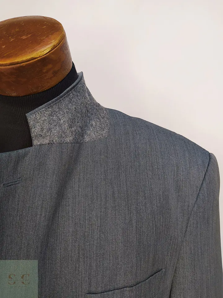 Blazer Gris Texturizado Vintage Talla XXL 6
