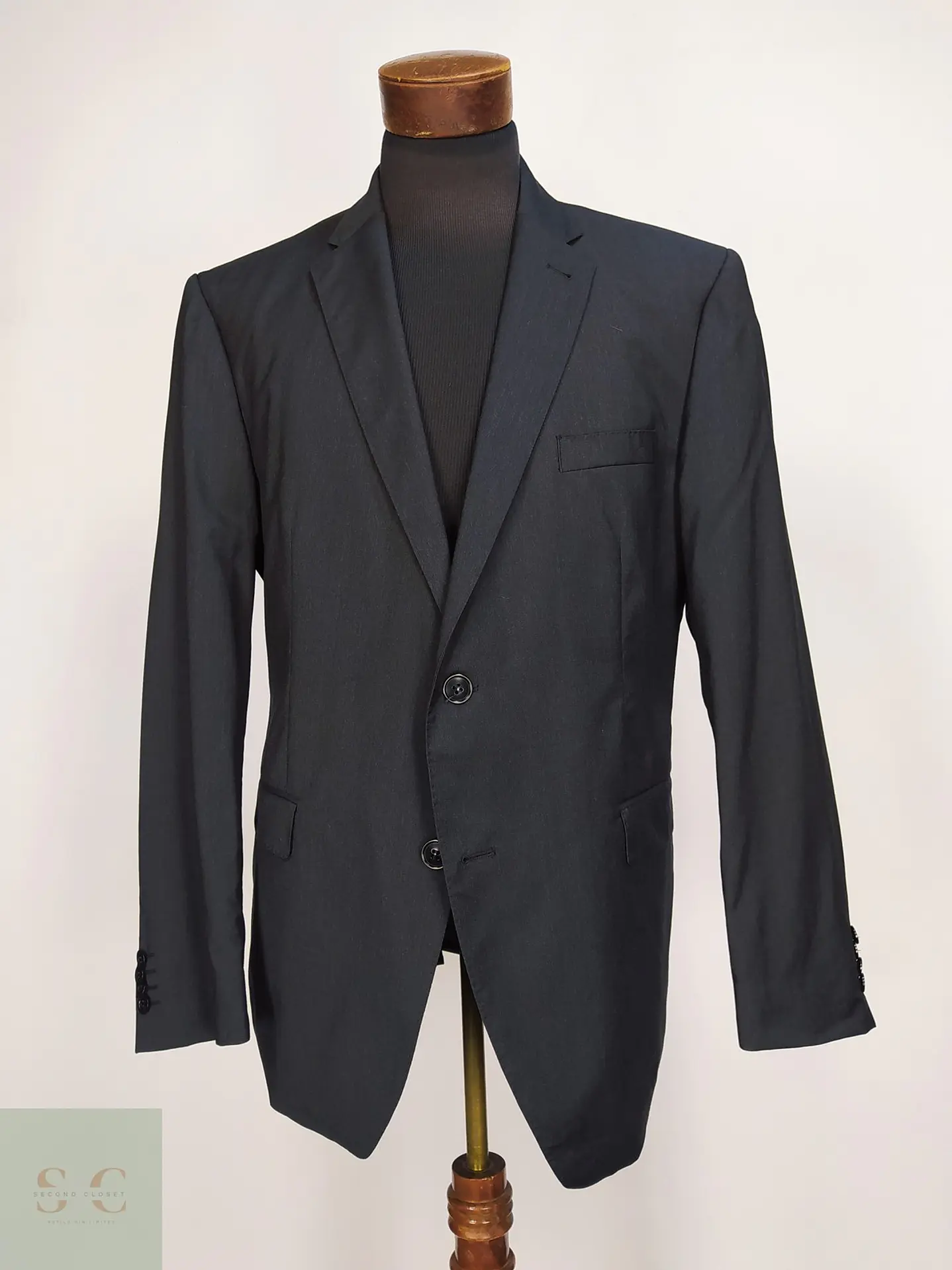 Blazer Roy Robson en Lana Virgen Reda Gris Plomo Talla XL 2