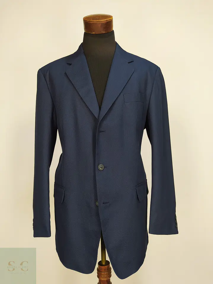 Blazer Sastre Azul Marino Texturizado Berto Lucci Talla XL 2