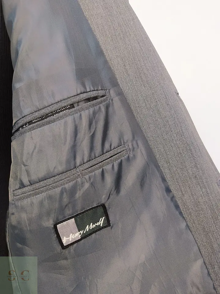 Blazer Gris Texturizado Vintage Talla XXL 7