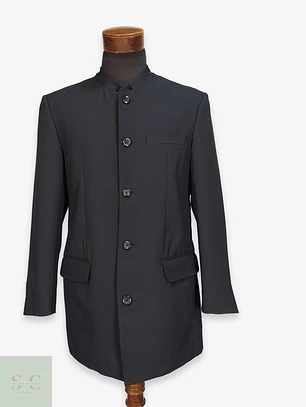 Chaqueta Estilo Nehru con Cuello Mao Vintage Talla M