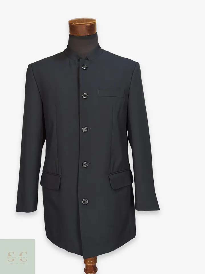 Chaqueta Estilo Nehru con Cuello Mao Vintage Talla M 1