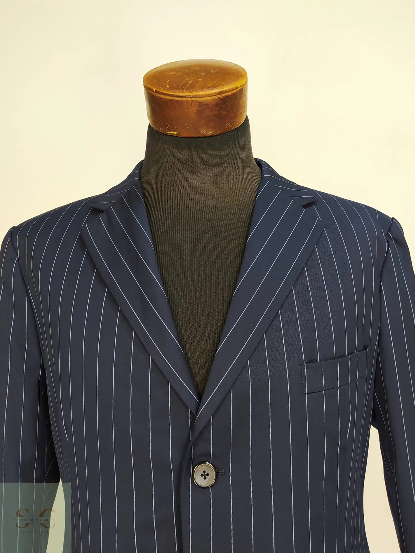 Blazer Bespoke de Lana a Rayas Diplomáticas Talla L 4