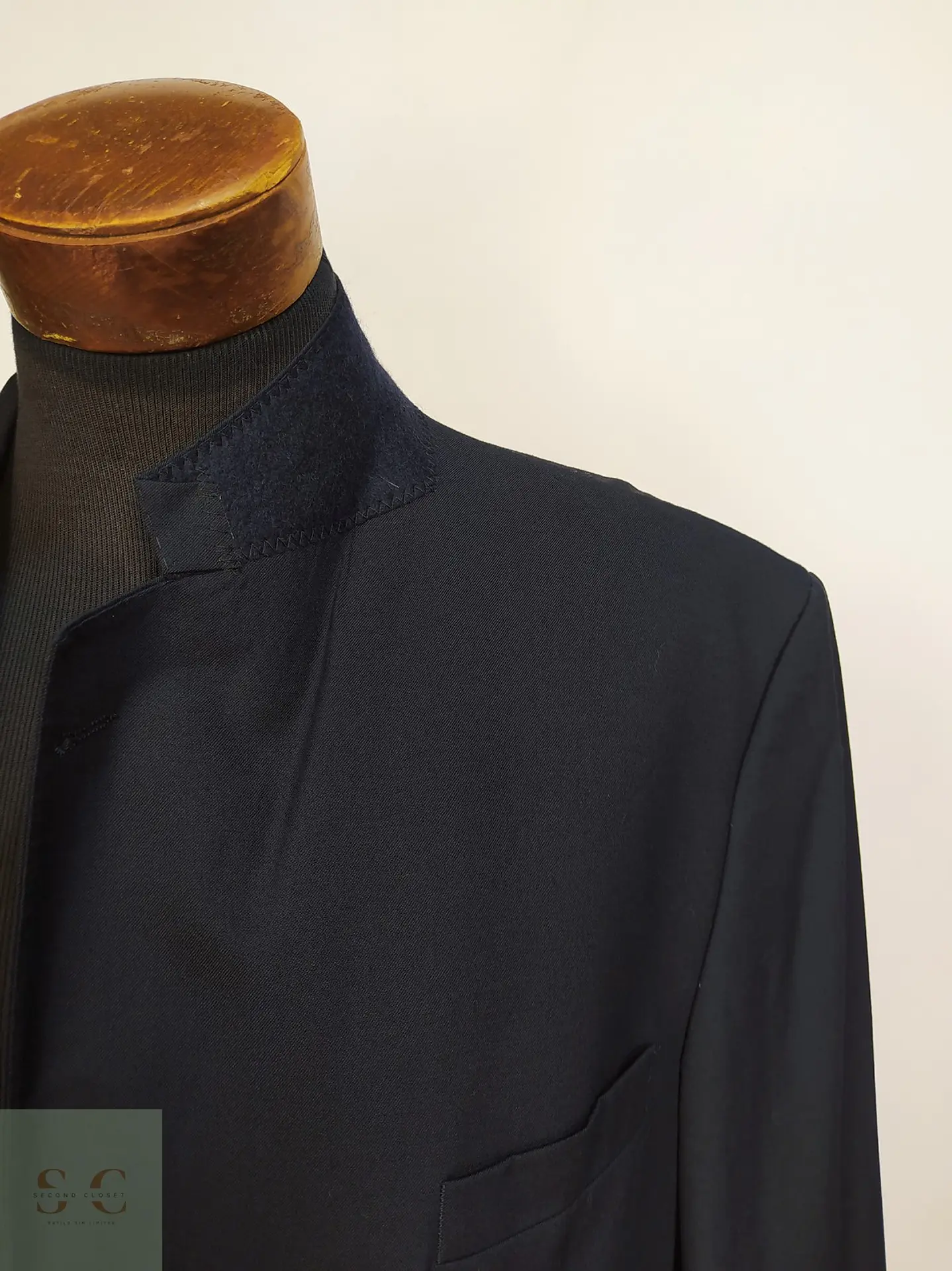 Blazer de Pura Lana Virgen Super 100s Azul Marino Talla XXL 4