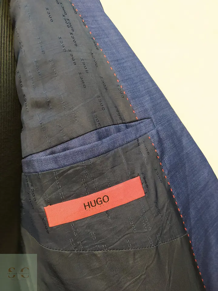 Blazer HUGO Hugo Boss en Lana Super 140s Azul Talla M 8
