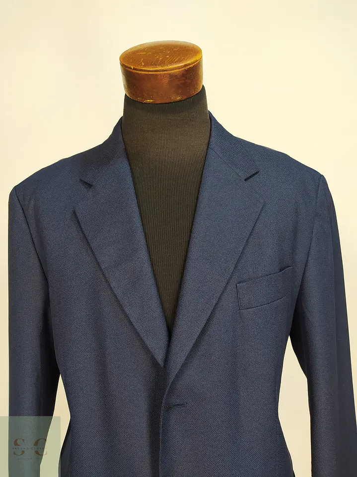 Blazer Sastre Azul Marino Texturizado Berto Lucci Talla XL 4