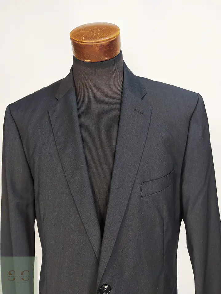 Blazer Roy Robson en Lana Virgen Reda Gris Plomo Talla XL 4