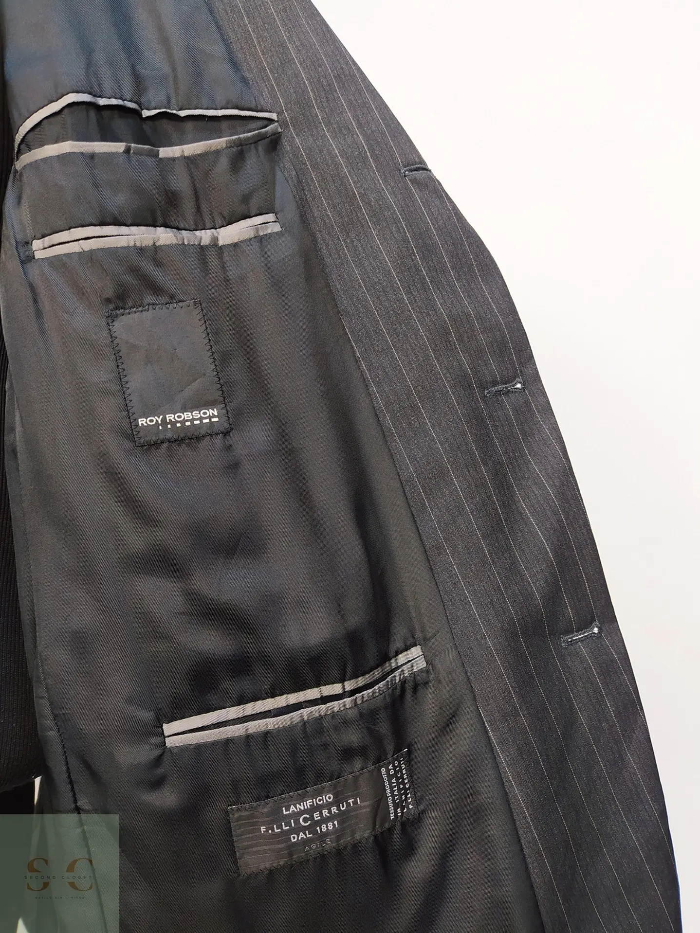 Blazer Diplomático en Lana Virgen Cerruti 1881 Roy Robson Talla XL 7