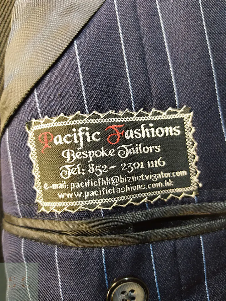 Blazer Bespoke de Lana a Rayas Diplomáticas Talla L 6