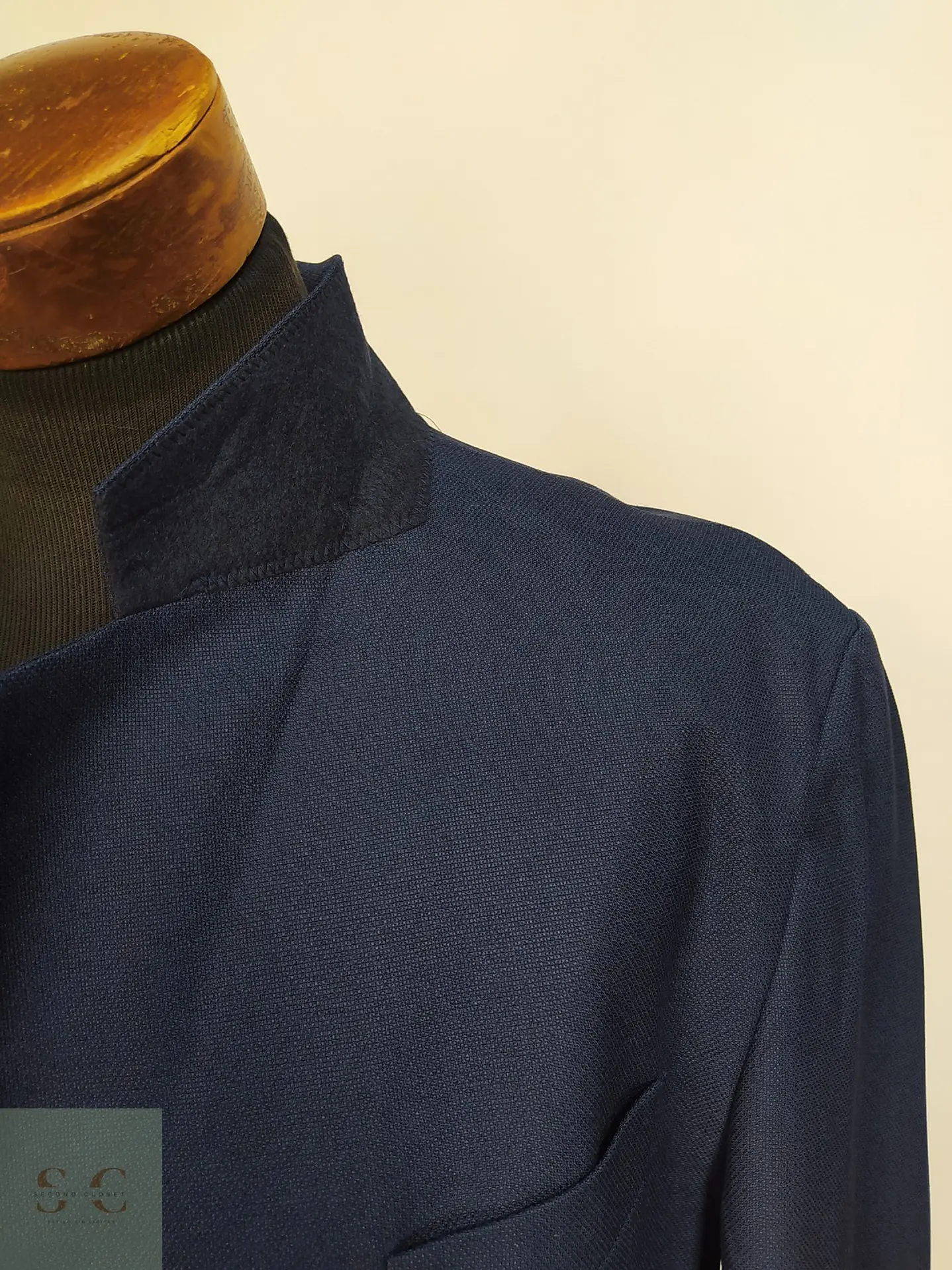 Blazer Sastre Azul Marino Texturizado Berto Lucci Talla XL 5