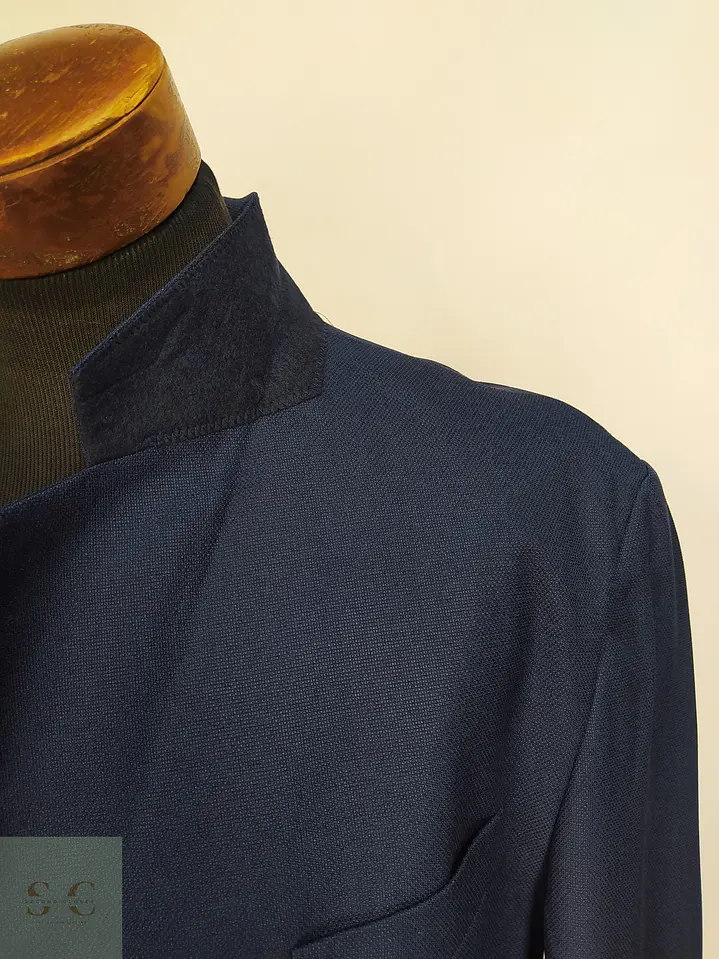 Blazer Sastre Azul Marino Texturizado Berto Lucci Talla XL 5