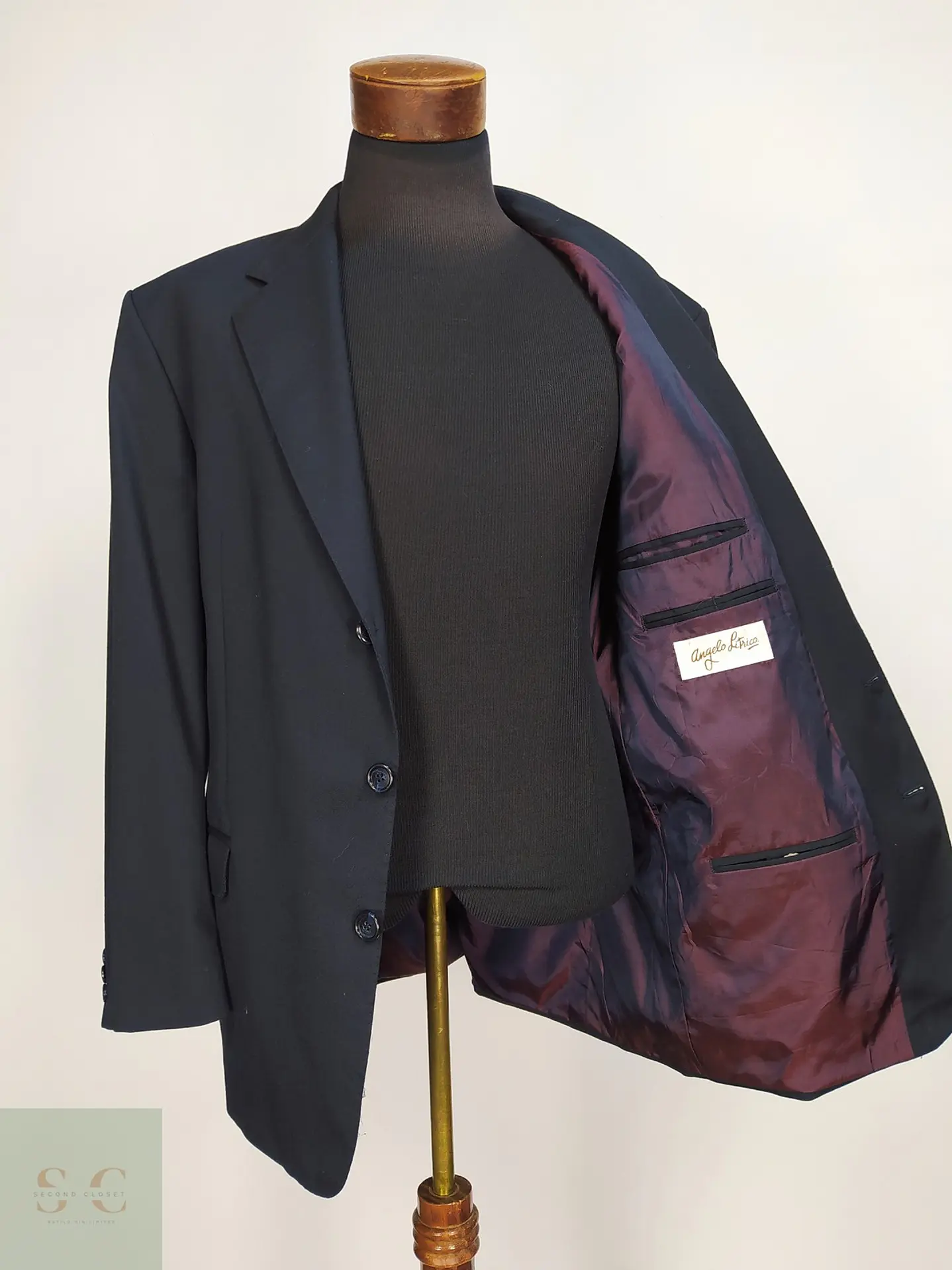Blazer de Pura Lana Virgen Super 100s Azul Marino Talla XXL 7