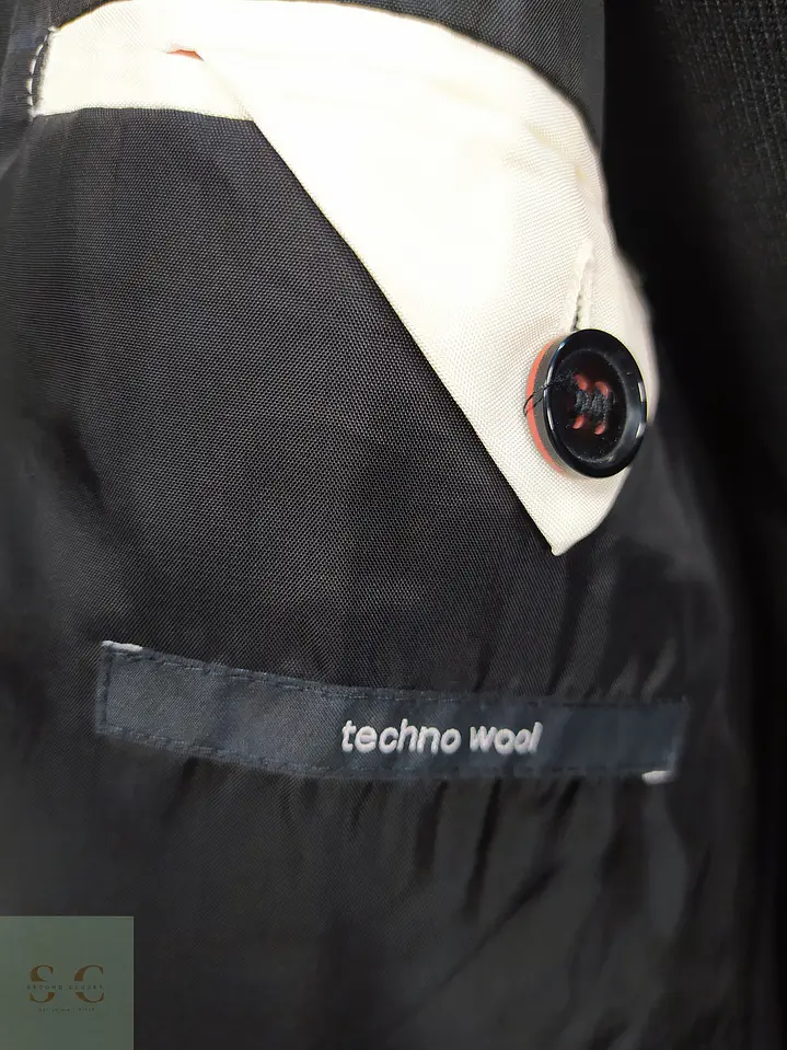 Blazer Negro Strellson Techno Wool Sastrería Moderna Talla SM 8