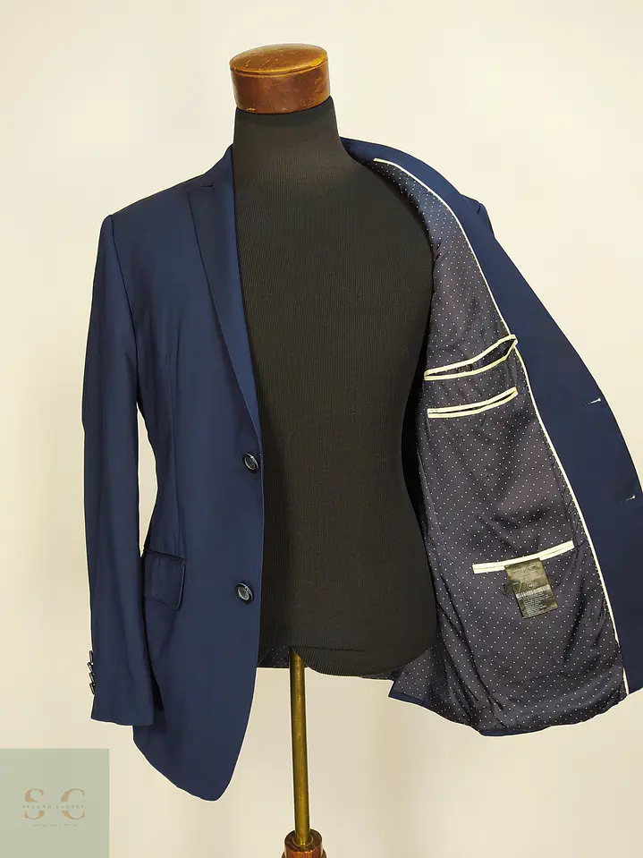 Blazer Sastre en Lana Virgen Azul Roy Robson Talla M 7