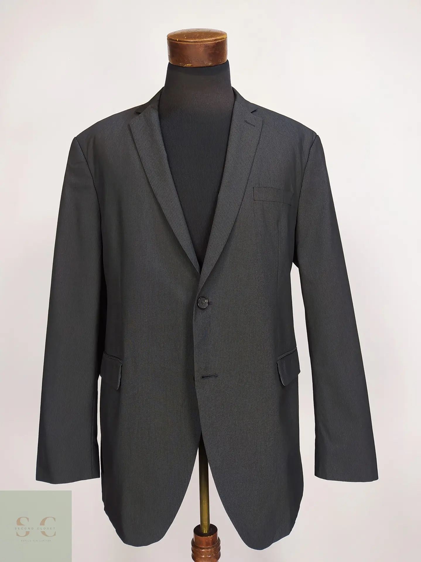 Blazer s.Oliver Gris Plomo a Rayas Diplómicas Talla XL 2