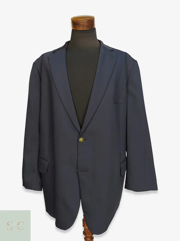 Blazer Azul Marino en Lana Virgen con Botones Heráldicos Talla XXXL 1