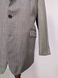 Blazer de Lana Virgen, Seda y Lino en Espiga Gris Talla XXL - Miniatura 3