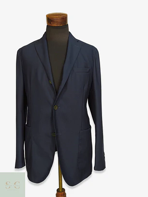 Blazer Boglioli Dover en Lana Virgen Azul Marino Talla M