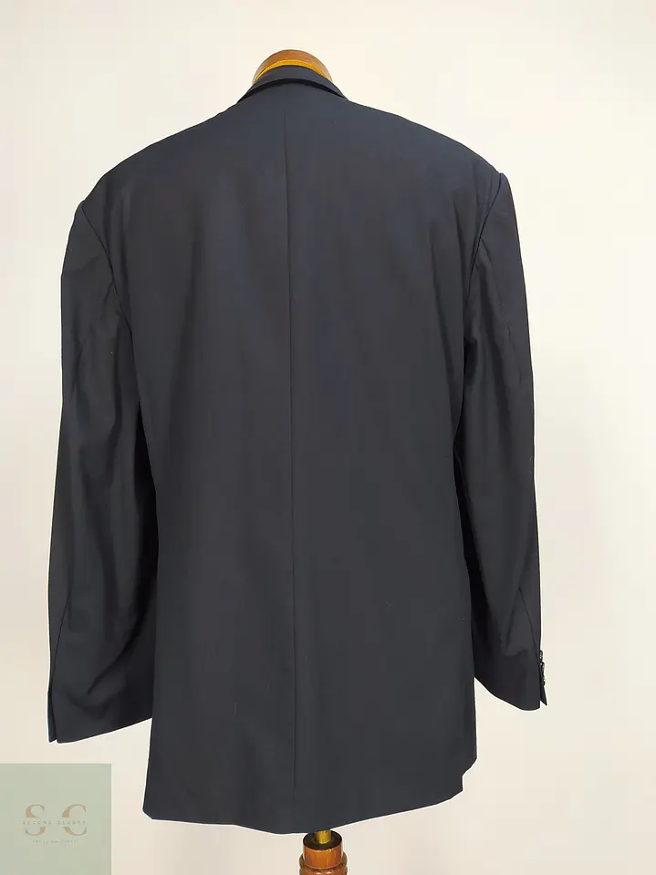 Blazer de Pura Lana Virgen Super 100s Azul Marino Talla XXL 9