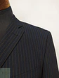Blazer Negro con Rayas Diplomáticas Vintage Talla ML - Miniatura 5