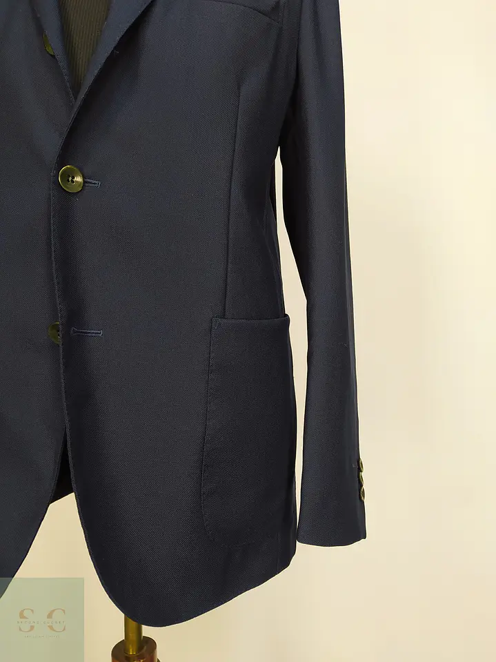 Blazer Boglioli Dover en Lana Virgen Azul Marino Talla M 3