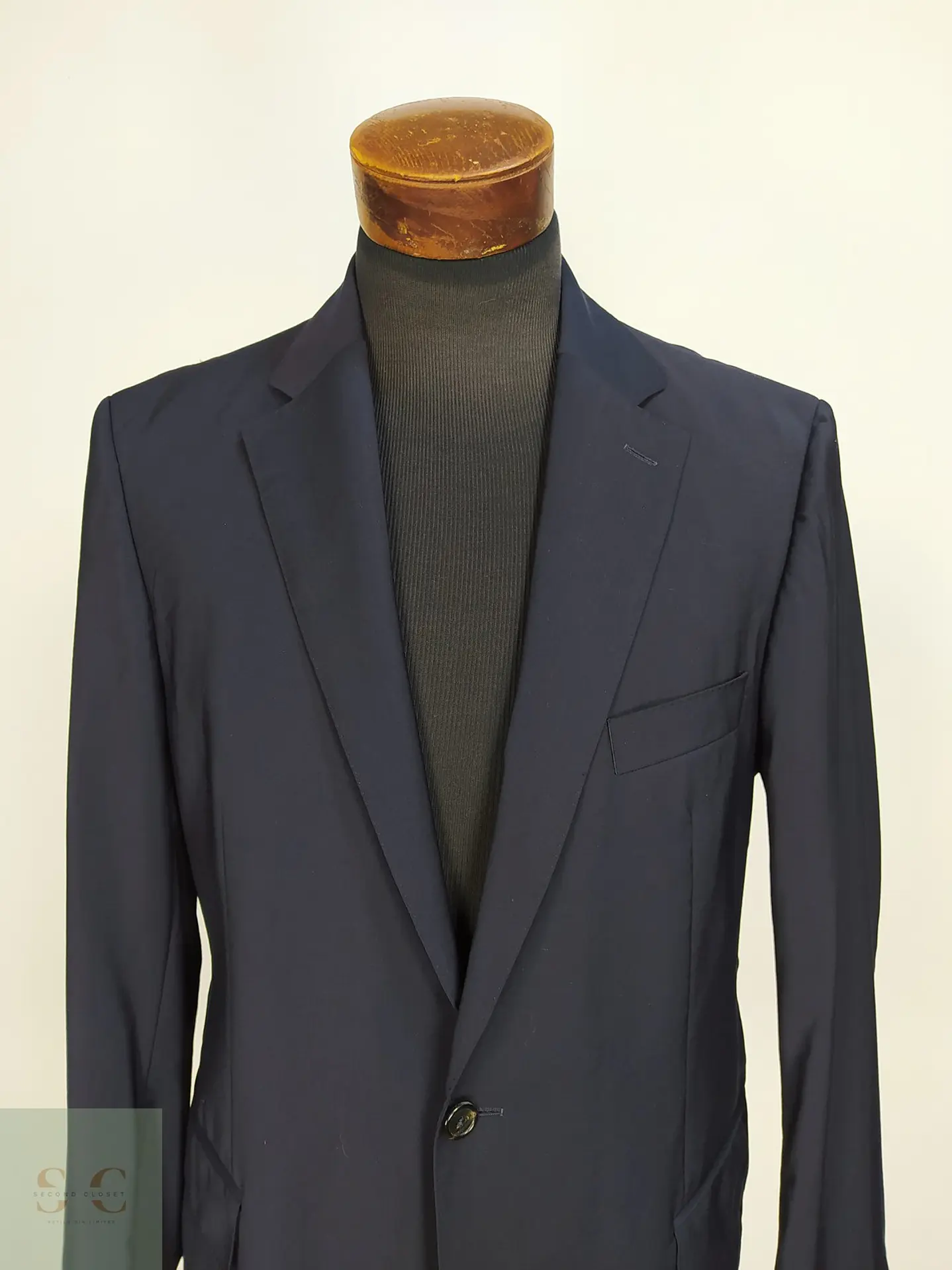 Blazer Azul Marino en Lana Virgen Super 100's Talla ML 4