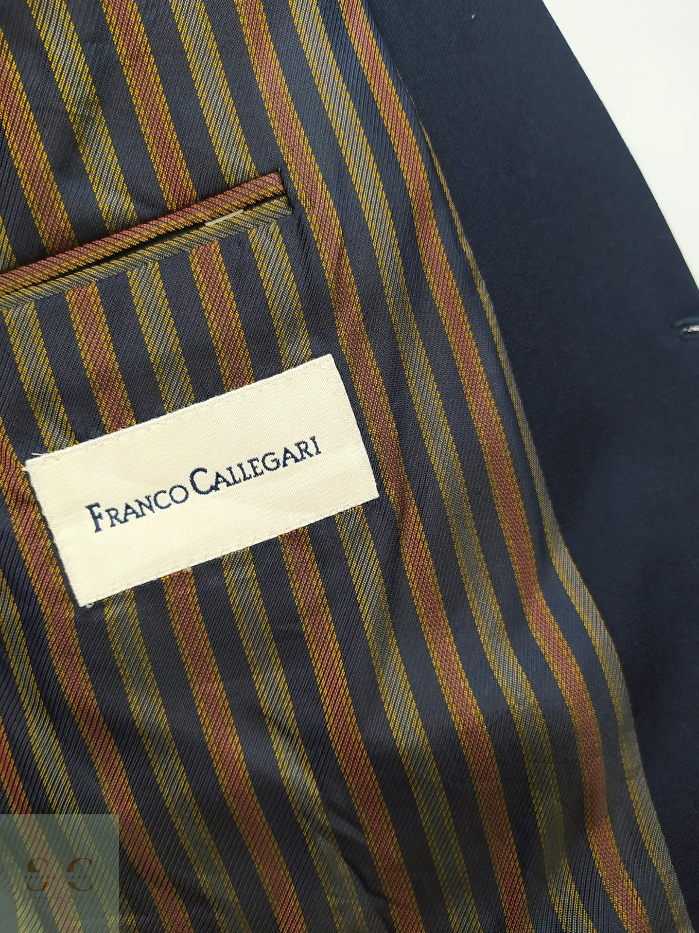 Blazer Franco Callegari de Lana Virgen Super 100's Azul Marino Talla ML 6