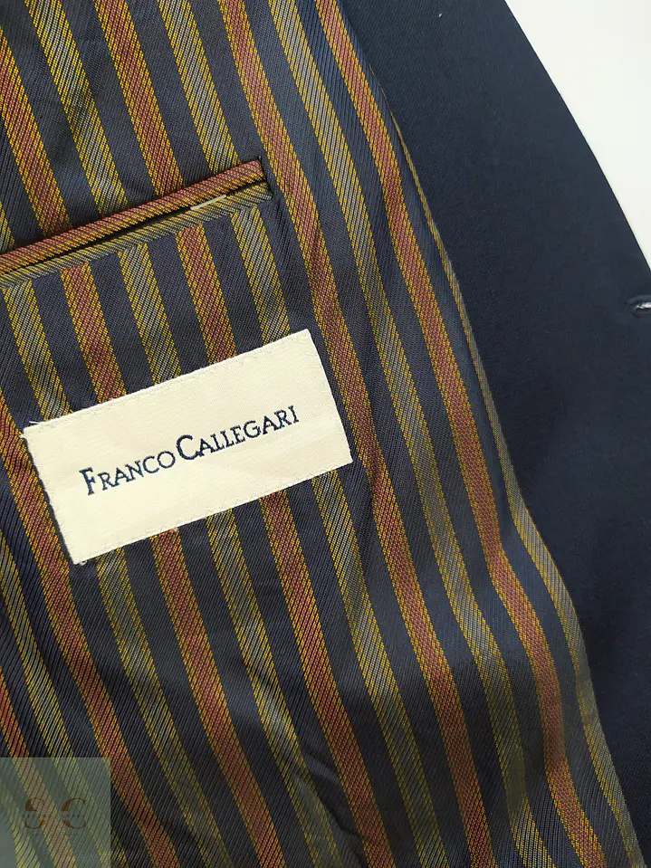 Blazer Franco Callegari de Lana Virgen Super 100's Azul Marino Talla ML 6