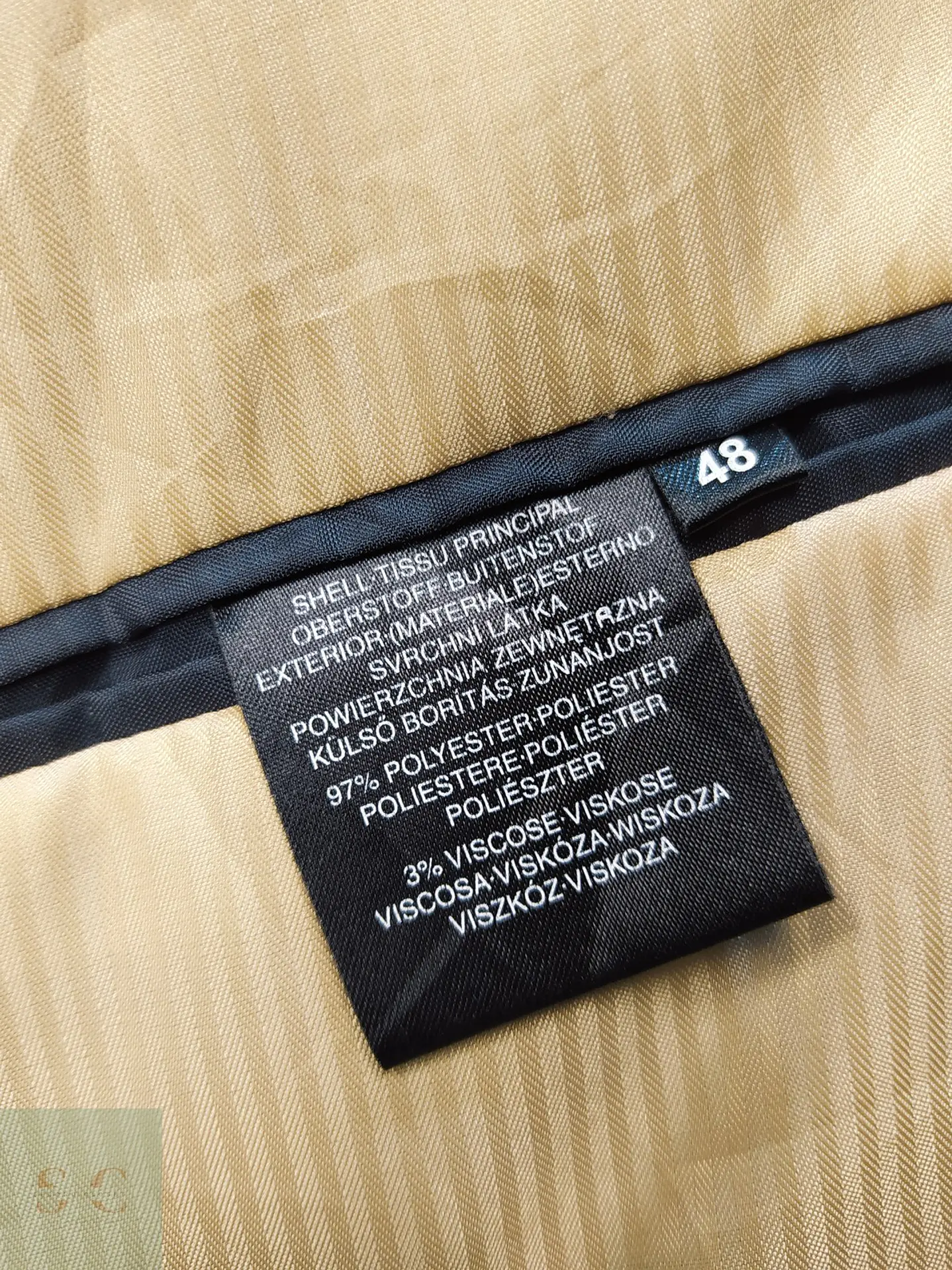 Blazer Negro con Rayas Diplomáticas Vintage Talla ML 7
