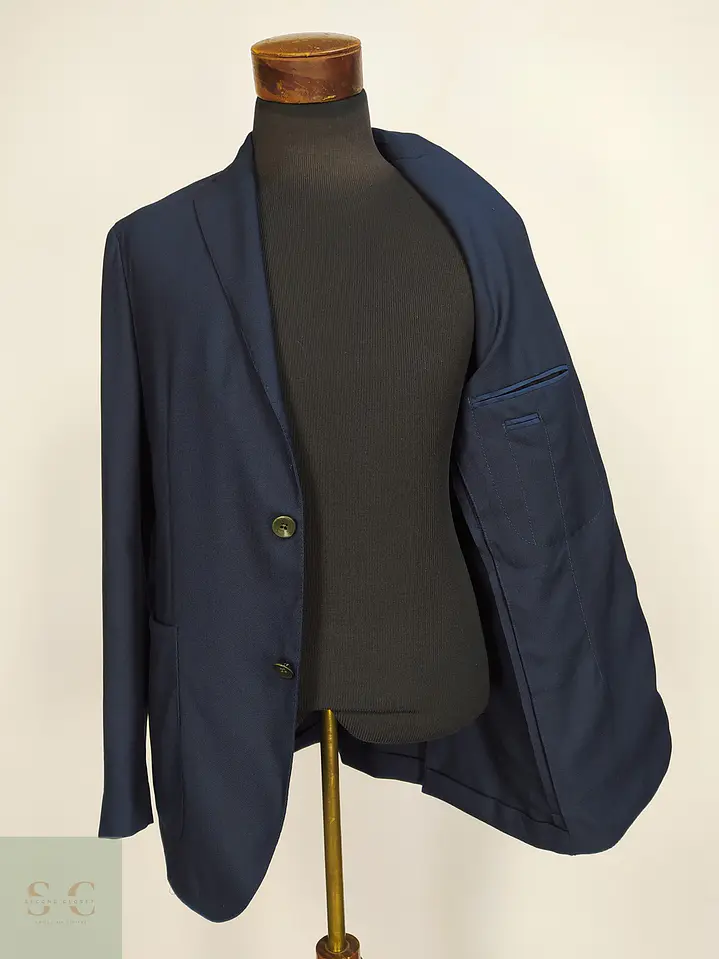 Blazer Boglioli Dover en Lana Virgen Azul Marino Talla M 5
