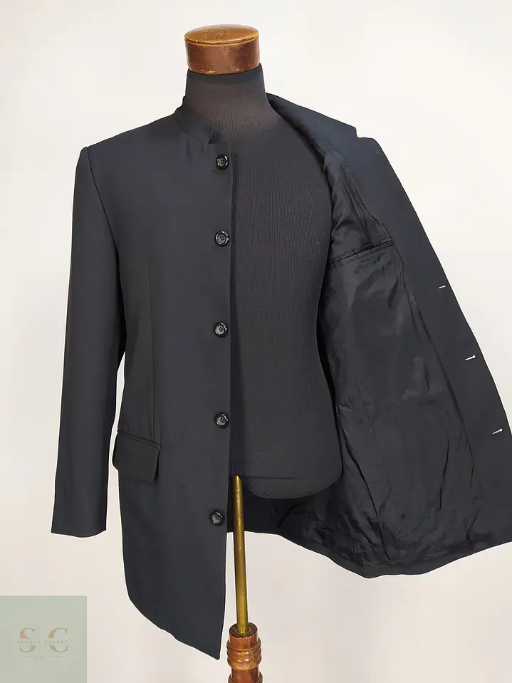 Chaqueta Estilo Nehru con Cuello Mao Vintage Talla M 9