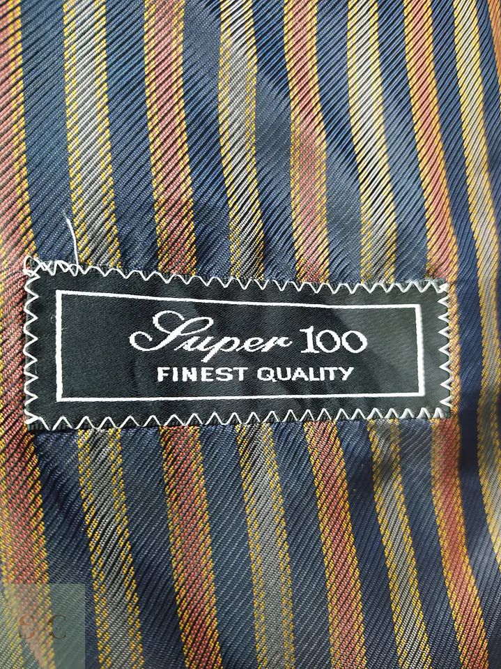 Blazer Franco Callegari de Lana Virgen Super 100's Azul Marino Talla ML 9
