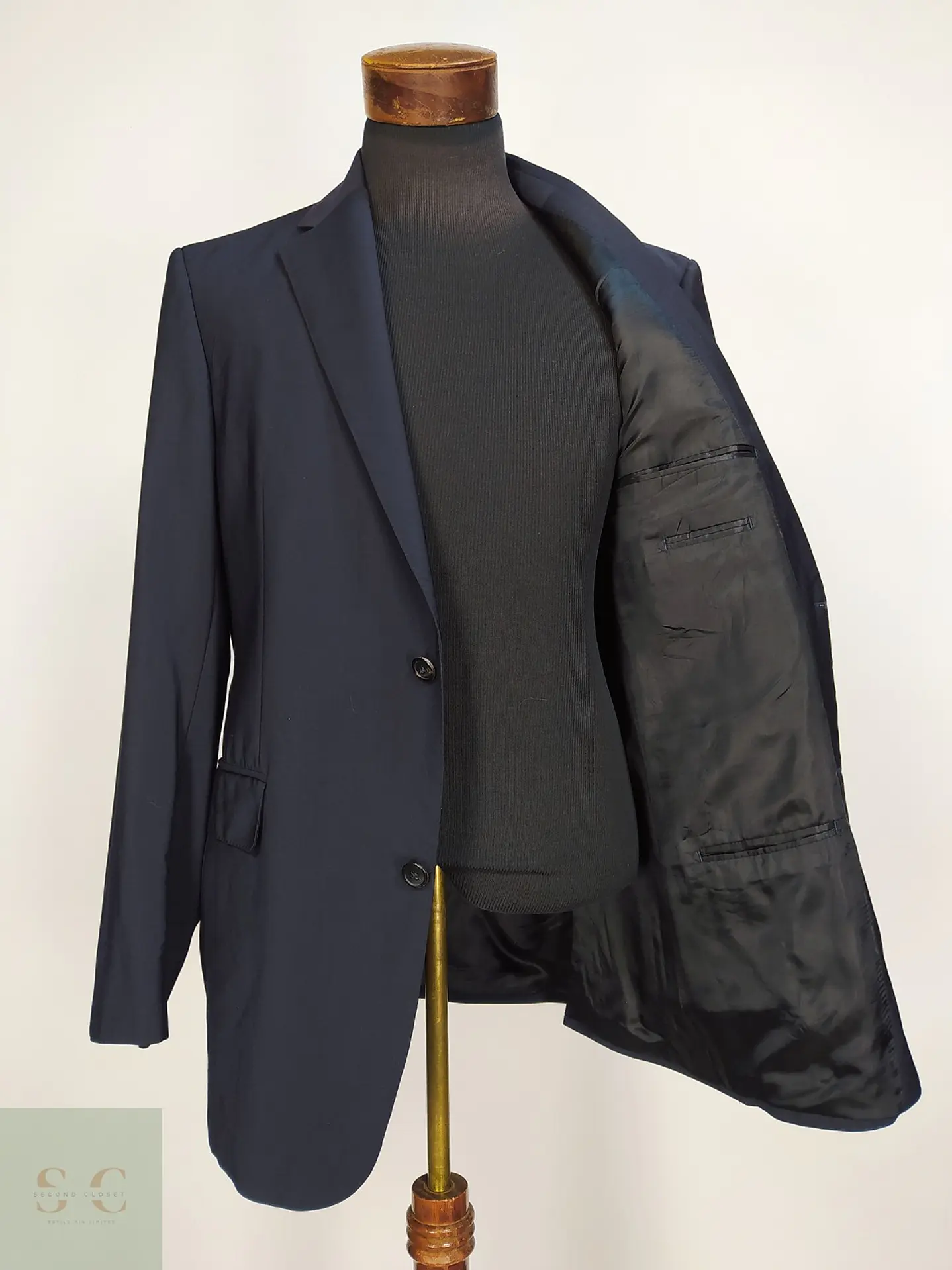 Blazer Azul Marino en Lana Virgen Super 100's Talla ML 7
